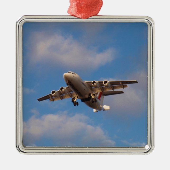 Avro RJ85 Jet Landar Julgransprydnad Metall (Framsidan)