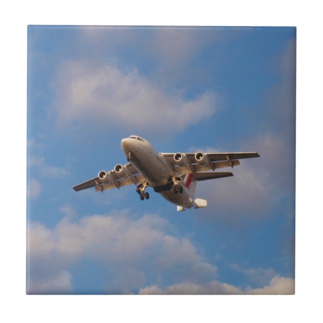 Avro RJ85 Jet Landar Kakelplatta (Framsidan)