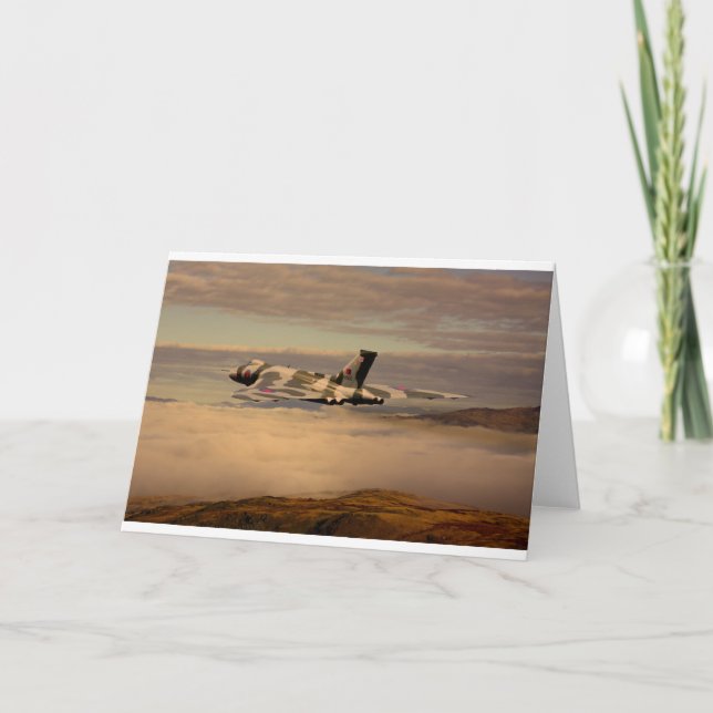 Avro Vulcan bombplan XH558 Kort (Framsida)