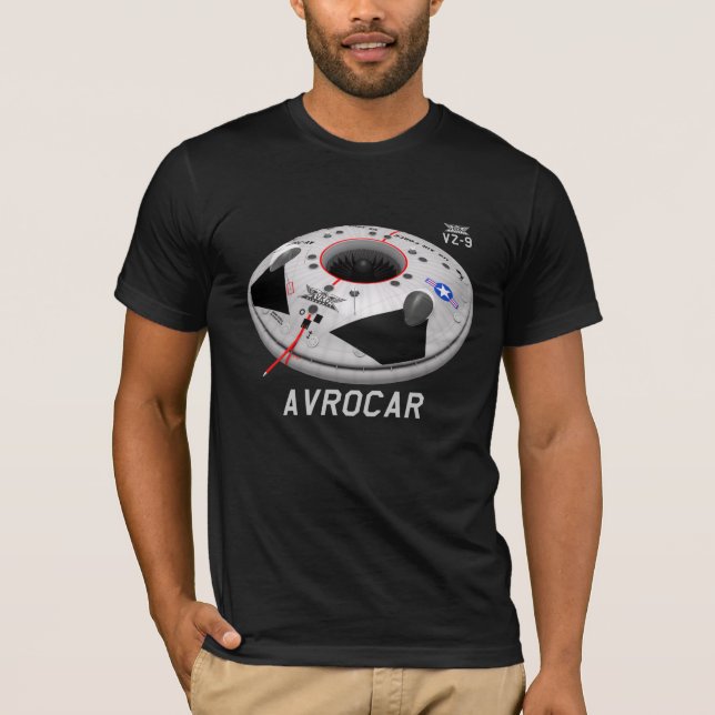 Avrocar mörkskjorta tee shirt (Framsida)