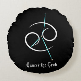 Avrunda fyllning för zodiac Constellation Cancer Rund Kudde