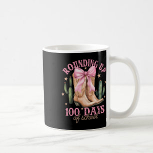Avrundar 100 dagar på skolan Rosa Coquette Bow T Kaffemugg