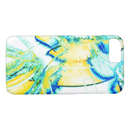 Avrunnen bläck, gult, blå, cyanprickar