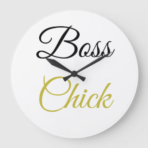 Avryl Fleur's Guld Black Söt Font Clock Stor Klocka