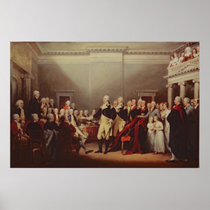 Avsägelsen av George Washington Poster
