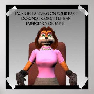 Avsaknad av Poster planering