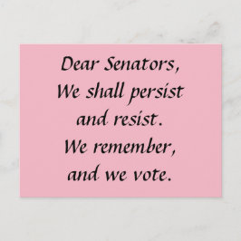 Avsändare fortsätter att motstå Kom ihåg att rösta Vykort