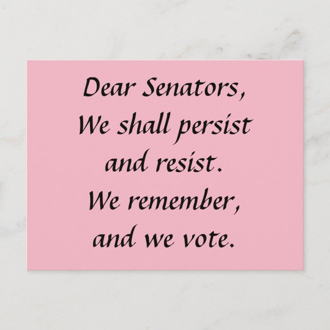 Avsändare fortsätter att motstå Kom ihåg att rösta Vykort (Framsida)