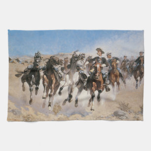 Avsatt av Frederic Remington, Vintage Cowboys Kökshandduk