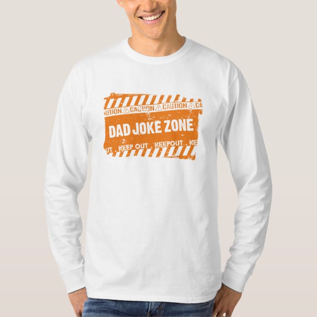 Avsevärd textdesign Varning Pappa-Zon T Shirt (Framsida)