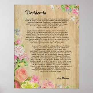 Avsiderata på Rustic Wood Panel med Blommigt Trim Poster