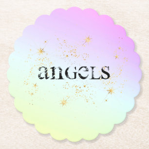 *~* AVSIKT UNDERLÄGG - ÄNGLAR. Rainbow Glitter Papper