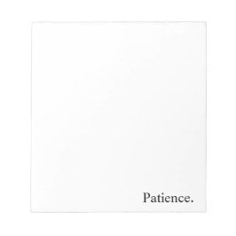Avsikten "Patience" Anteckningsblock
