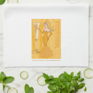 Avsiktligt Champagne Woman Kitchen Towel Kökshandduk