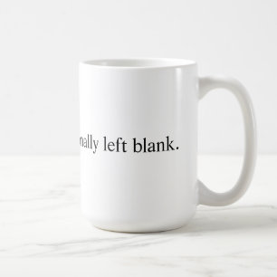 Avsiktligt tom vänstersida kaffemugg