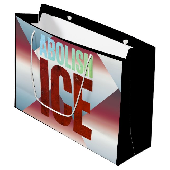 Avskaffa ICE Minimalist Protest Typografi Design (Framsidan Vinklad)