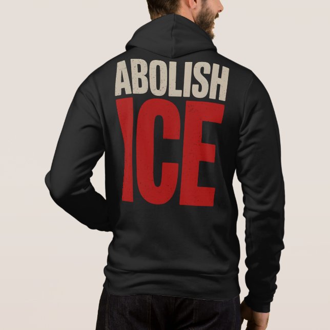 Avskaffa ICE Minimalist Protest Typografi Design T Shirt (Baksida)