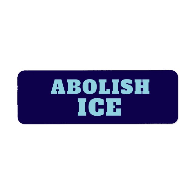 Avskaffa ICE-protestdekal  Returadress Etikett (Framsidan)