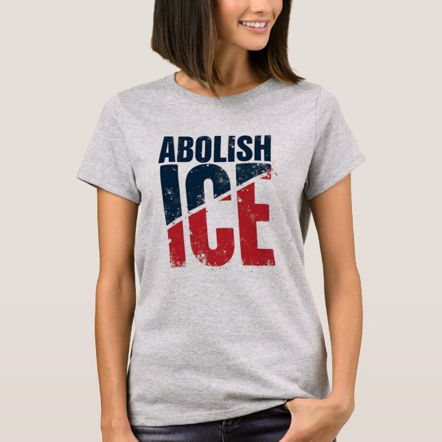 Avskaffa ICE Vintage Protest T Shirt (Framsida)