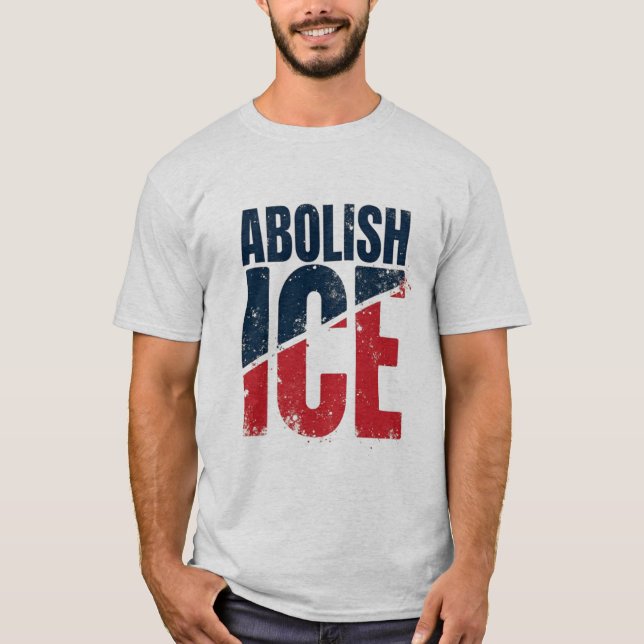 Avskaffa ICE Vintage Protest T Shirt (Framsida)