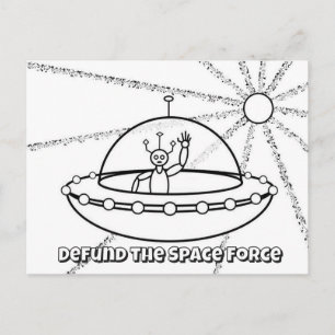 Avskaffa rymdstyrkan - UFO - Vänlig utomjording Vykort