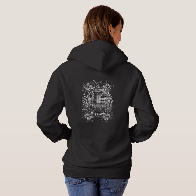 Avskaffande av kärnvapen - mörk hoodie t shirt (Hel baksida)