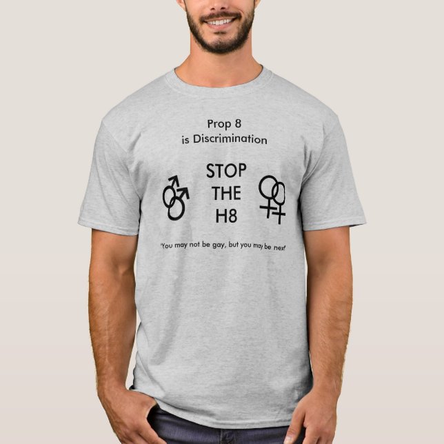 avskaffande för stötta 8 t-shirt (Framsida)