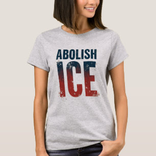 Avskaffar ICE American Flagga Färg T Shirt
