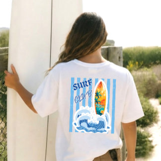 Avskalad Surfbräda Strandmode T Shirt