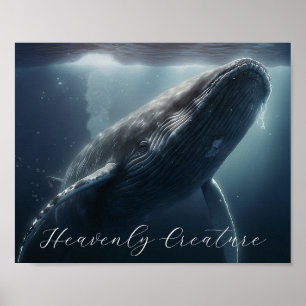 Avskärning av Humpback Whale Poster eller avböjer 