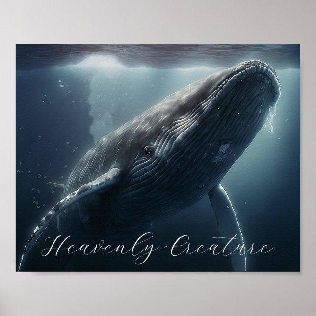 Avskärning av Humpback Whale Poster eller avböjer  (Framsidan)