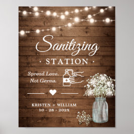 Avskärning av Station Rustic Baby's Bandeand Ljus Poster