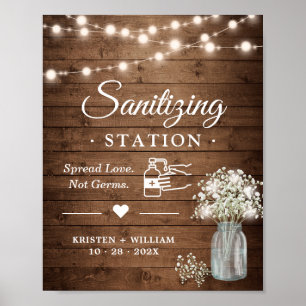 Avskärning av Station Rustic Baby's Bandeand Ljus Poster