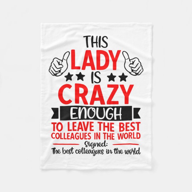 Avsked Kollega Lämnar Jobb, Kollega Som Går Iväg Fleecefilt (Framsidan)