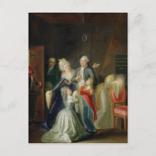 Avsked med Ludvig XVI av hans familj Vykort