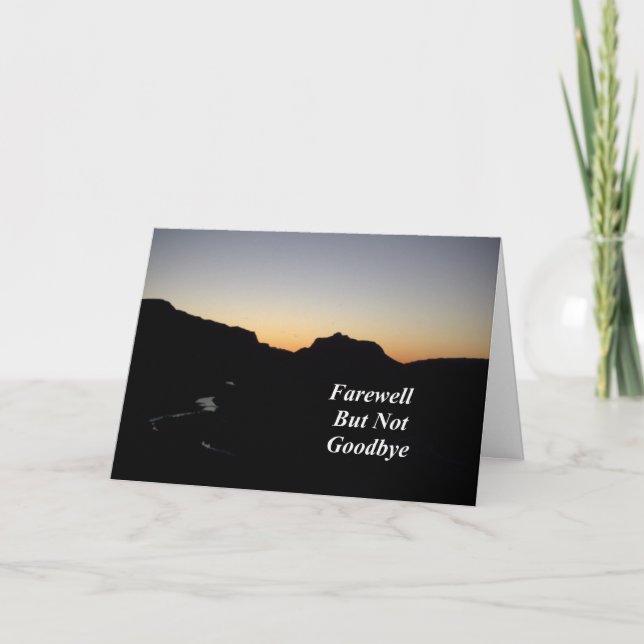 Avsked men inte Goodbye solnedgångflodplats Kort (Framsida)