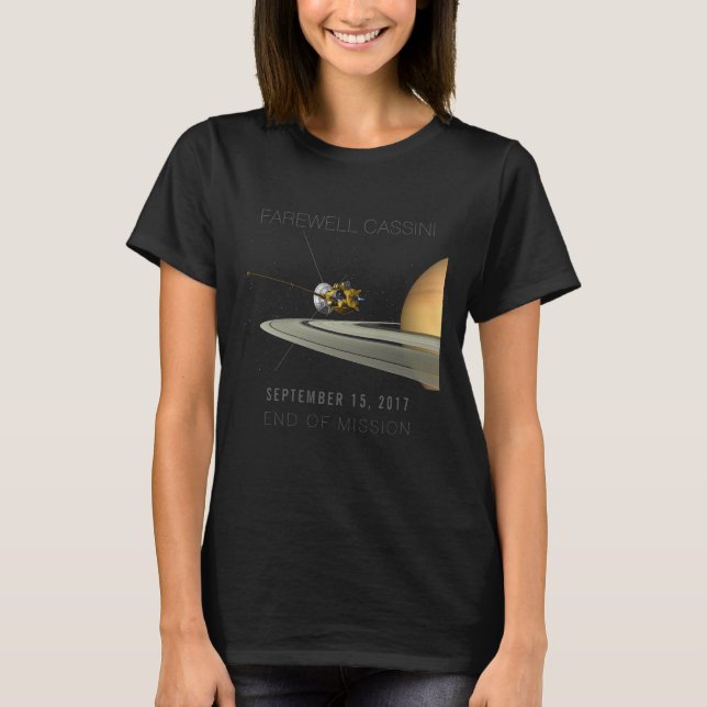 Avskedet Cassini avslutar av beskickningen - T-shirt (Framsida)