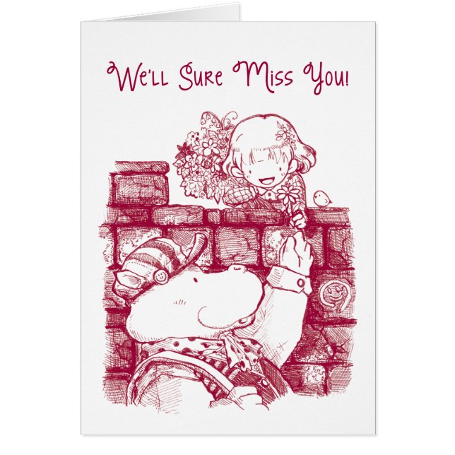 Avskedkort - bra dag hälsningskort (Framsidan)