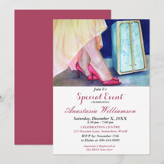 AVSKEDS-FESTLIGHET INVITATION INBJUDNINGAR (Fram/baksida)