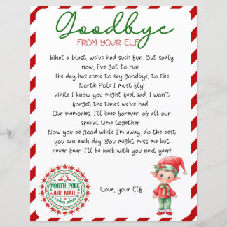 Avskedsbrev från tomte, Tomtens avresebrev