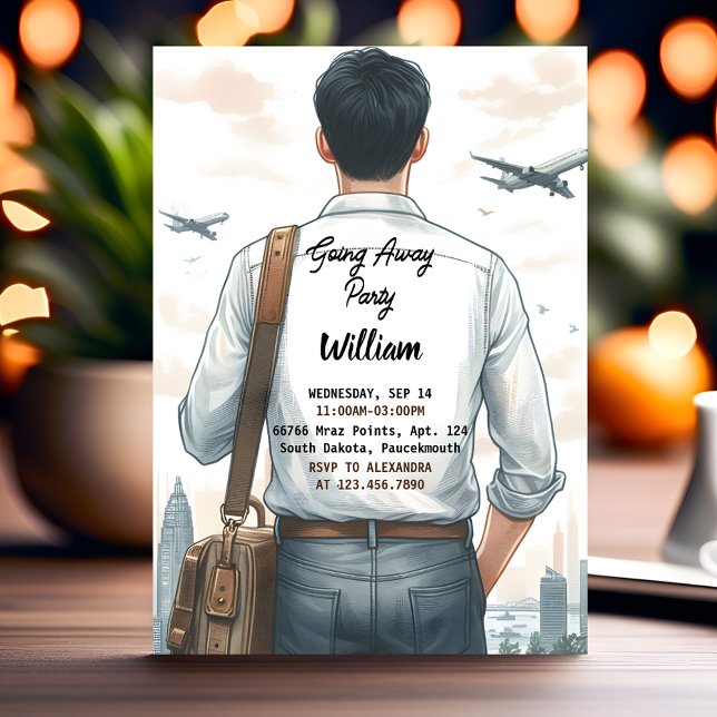 Avskedsfest för Resa Inbjudningar (Skapare uppladdad)