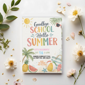 Avskedsfest för skolan, Hej sommar Inbjudningar