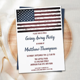 Avskedsparty för militär USA Amerikansk flagga Inbjudningar