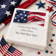 Avskedsparty USA Flagga Militär Avskedsfest