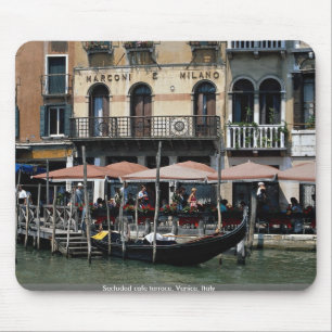 Avskild cafeterrass, Venedig, italien Musmatta