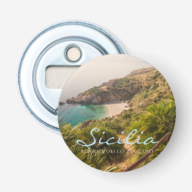 Avskild strand i Lo Zingaro, Sicilien Flasköppnare (Framsidan)