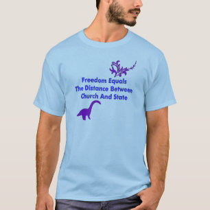 Avskiljandet av kyrkan och påstår tee shirt