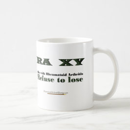 Avskräden att förlora den rheumatoid artritmuggen kaffemugg