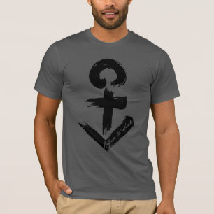 Avskräden att sjunka gender ankrar tee shirt