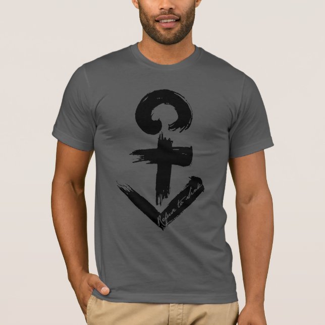 Avskräden att sjunka gender ankrar tee shirt (Framsida)